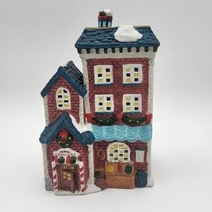 Dickens Collectibles Hand Painted Porcelain Lighted Grocery Christmas Display